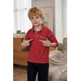 thumbnail image 6 of Arshiner Boy's Polo School Uniform Shirt with Long Sleeve, 6 of 8