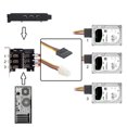 thumbnail image 2 of Huggegwe 3 SATA HDD SSD Module de Contrôle de Commutateur d'Alimentation avec Support Profil Bas 80mm CJ25311-8471, 2 of 8