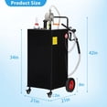 thumbnail image 2 of 35 Gallon Portable Gasoline & Fuel Fuel Caddy with Manual Transfer Pump – Heavy-Duty 4-Wheel Mobile Storage for Trucks, Boats, Lawn Mowers, and Farm Equipment – Black 2024 Model, 2 of 7