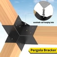 thumbnail image 4 of Soportes para pérgola Woodworks, 3 posiciones en ángulo recto, paquete de 4, 4 of 8