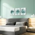 thumbnail image 3 of 3 Piece Tropical Fish Canvas Wall Art Sea Animal with Green Coral Painting Prints Marine Life Pictures for Living Room Bedroom Bathroom Green Decor Ready to Hang (Green), 3 of 6