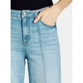 thumbnail image 4 of Time and Tru Women's High Rise Wide Leg Jean, 29", 31", 33" Inseams, Size Range 2-20, 4 of 5