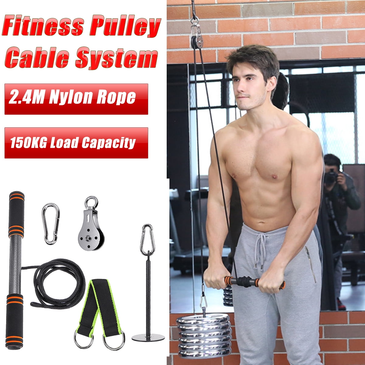 Adjustable Pulley Cable Machine EYCI Fitness LAT and Lift Pulley System