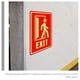 thumbnail image 2 of 1 Set Luminous Enter Sign Adhesive Safety Exit Indicator Evacuation Sign Luminous Exit Sign Indicator, 2 of 4