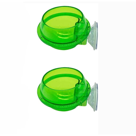 Reptile Suction Cup Feeder, Translucent Anti Escape Worm Container, Pet Ledge Water Dish for Lizard Gecko Bearded Dragon