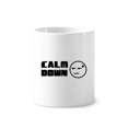 thumbnail image 1 of Calm Decision Expression Influence Toothbrush Pen Holder Mug Cerac Stand Pencil Cup, 1 of 2