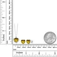 thumbnail image 3 of Gem Stone King 4.22 Ct Heart Shape Citrine Blue Diamond 925 Silver Pendant and Earrings Jewelry Set, 3 of 3