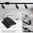 thumbnail image 4 of 4-Light LED Track Lighting Kit with 3.3FT H Track Lighting Rails & Floating Canopy Connector, GU10 Track Light Kit, Modern Kitchen Track Lighting Fixtures Ceiling Spot Light, Black (No Bulbs), 4 of 9