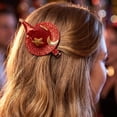 thumbnail image 5 of Halloween Hair Clip, Red Glitter Mini Witch Hat Hair Clip, 1 Piece Decorative Hair Accessory, For Halloween Costume Party Cosplay DIY Dress Up Hairstyle Decoration, 5 of 6