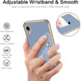 thumbnail image 3 of iPhone XR Case, Phone Cases for iPhone XR,Slim Fit Soft TPU Rubber with Adjustable Wristband Kickstand Scratch Resistant Shockproof Protective Cover for Apple iPhone XR 6.1 Inch, Lavender Grey, 3 of 18