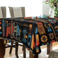 thumbnail image 5 of Yayeee Tablecloths 54" x 54" Rectangle Wrinkle Resistant Party Table Cover, Black Geometric, 5 of 8