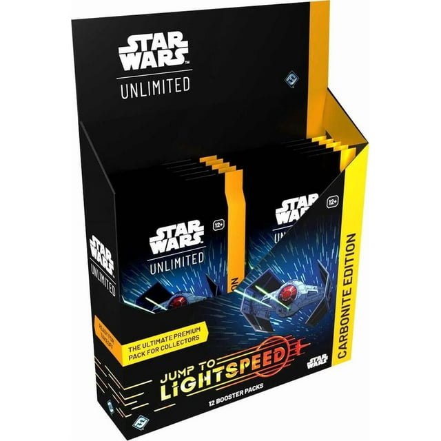 Fantasy Flight Games Star Wars: Unlimited TCG Jump to Lightspeed Carbonite Booster Display Box - 12 Packs, Exclusive Cards, Foils & Hyperspace Variants! Ages 12+, 2+ Players, 20 Min Playtime