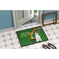 thumbnail image 4 of Brown White Wirehair Jack Russell Terrier St. Patrick's Day Indoor or Outdoor Mat 24x36 36 in x 24 in, 4 of 5