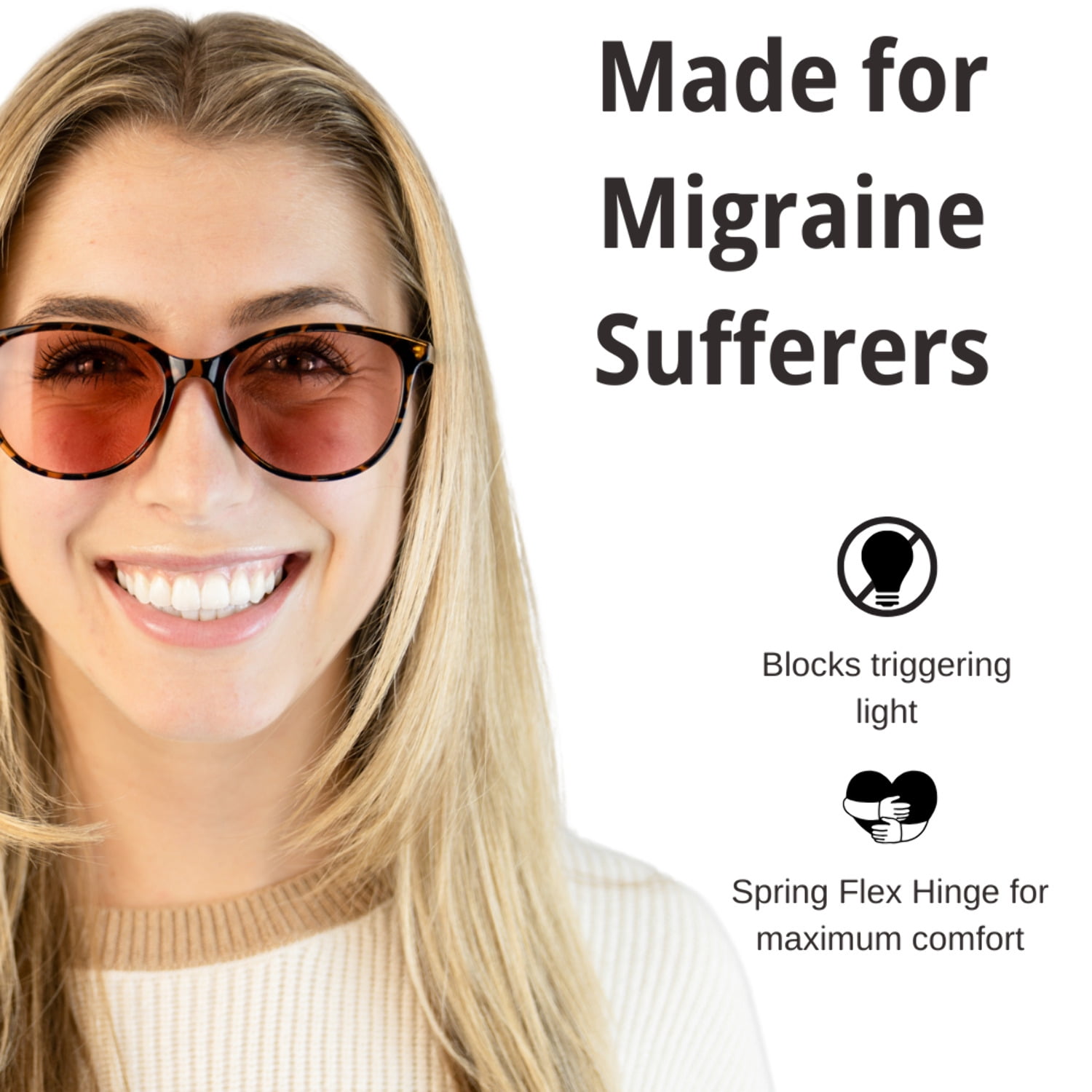FL-41 Photochromic Migraine Glasses | Indoor/Outdoor | Adapts Automatically to Light: Tortoise Ultralight