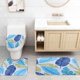 thumbnail image 3 of NEWSUYAA Cortina de ducha con hojas de selva tropical y alfombras, juego de baño, 4 piezas de decoración de baño de hojas modernas con cortinas impermeables con ganchos, funda para asiento de, 3 of 7