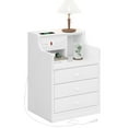 thumbnail image 5 of Afuhokles Nightstand Set of 2 with Charging Station, Night Stand End Table with Hutch and Storage Drawers, White, 5 of 9