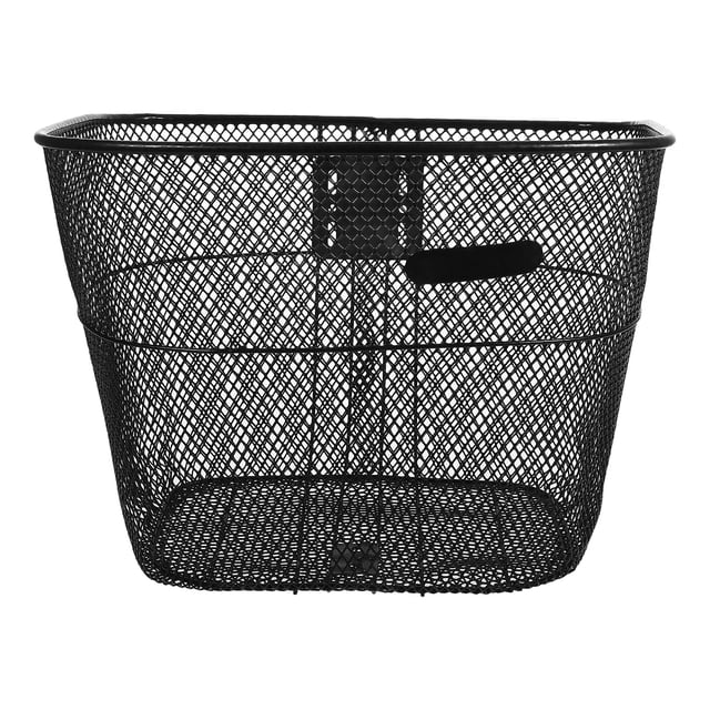 Black Steel Bike Basket for Storage Use with Large Capacity and Durable Design 1 Piece