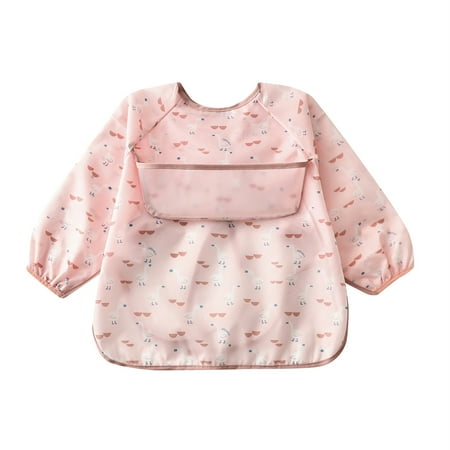 

Children s Waterproof Bib Long-sleeved Baby Waterproof Overalls Eating Clothes