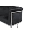 thumbnail image 4 of Chic Home Emery Counter Stool Velvet Upholstered Chrometone Base, Black, 4 of 5