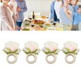 thumbnail image 4 of Servilletero De Rosas, 4 Piezas, Elegante, Pequeño, Realista, Diseño De Vid, Servilletero, Anillo De Plástico De Almacenamiento Limpio Para Aniversario ANGGREK  Otros, 4 of 8