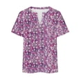 thumbnail image 3 of Birdeem Blouses pour Femmes T-Shirt à Manches Courtes Imprimé Décontracté Col Rond Ample, 3 of 9