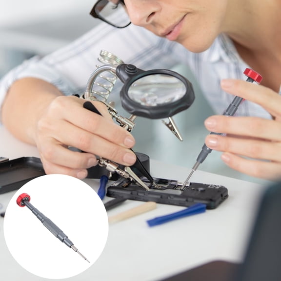 OUNONA Multifunctional Phone Screwdriver, Black, Durable Aluminum, Precision Design, Home Use