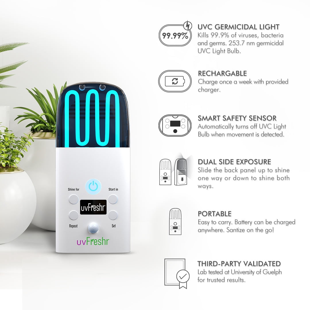 uvFreshr Germ n Mold Ultraviolet Air Purifier, White