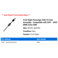thumbnail image 2 of Front Right Passenger Side CV Axle Assembly - Compatible with 2001 - 2005 BMW 325xi AWD 2002 2003 2004, 2 of 2