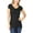 Charcoal, variant on Women Casual Solid V-Neck Short Sleeve Basic T-Shirt Top