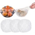 thumbnail image 1 of 100pcs Fresh Keeping Bowl Covers, Plastic Food Covers With Elastic For Outside, Dish Plate Covers Stretch For Leftover And Meal, Universal Stretch Wra, 1 of 5