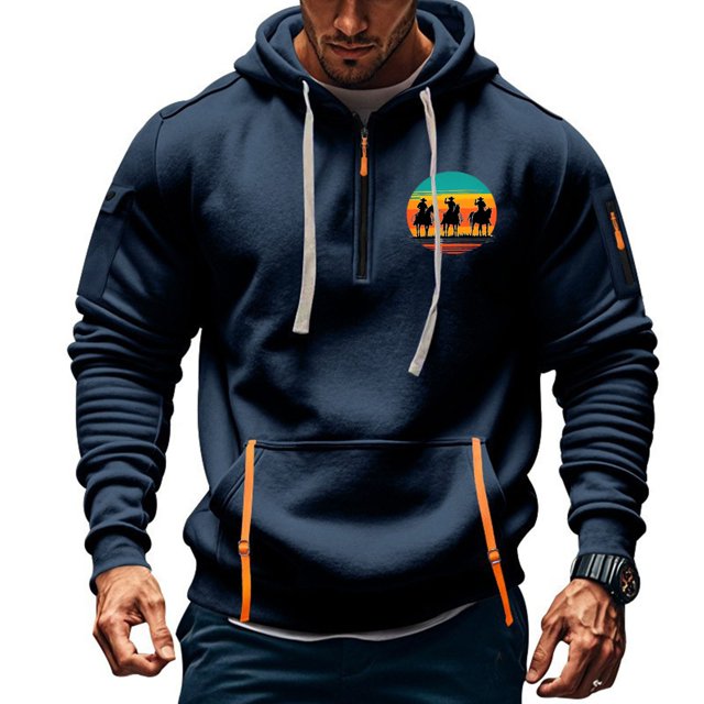 Sudadera con capucha para hombre, sudadera con capucha de manga larga estampada, sudadera con capucha de bolsillo, ropa de trabajo, sudadera con capucha para hombre, blusa de poliéster