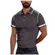 thumbnail image 1 of pstuiky camiseta de hombre, Camiseta informal de manga corta con botones y solapa para hombre camisetas de hombre l, 1 of 6