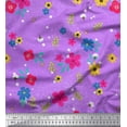 thumbnail image 1 of Soimoi Silk Fabric Artistic Flower Decor Fabric Printed Yard 42 Inch Wide, 1 of 3