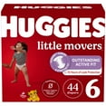 thumbnail image 3 of Huggies Little Movers Baby Diapers, Size 6 (35+ lbs), 44 Ct (Select for More), 3 of 17