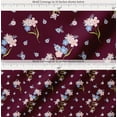 thumbnail image 2 of Soimoi Cotton Poplin Fabric Leaves & Periwinkle Floral Print Fabric by the Yard 42 Inch Wide, 2 of 7