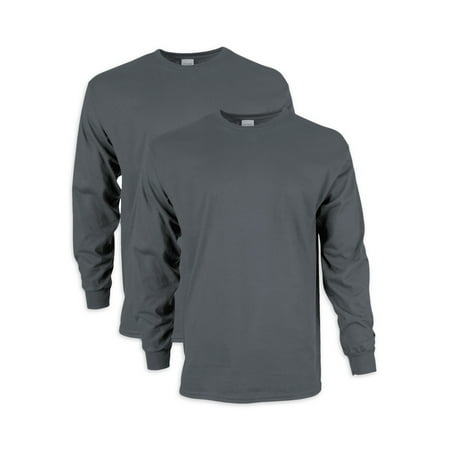 Gildan Men's Ultra Cotton Long Sleeve T-Shirt, 2-Pack, up to size 5XL