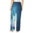 thumbnail image 3 of Bingfone Pajamas For Women,Butterflies And Waterlily In Water Pajama Pants With Pockets-Large, 3 of 9