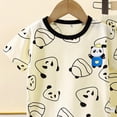 thumbnail image 4 of Bovxnpu Girls' Pajama Sets 2 Piece Lounge Sets Unisex Toddler Sets Short Sleeve Crew Neck Cotton Graphic Pajama Long Pants Sets Summer Outfits, 4 of 5