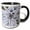 Black/White, variant on 3drose, Fl, Naples Botanical Garden, Silver Dyckia Succulent - Us10 Rti0059 - Rob Tilley, 11oz Two-tone Black Mug