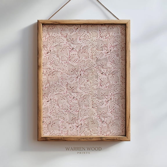 Vintage Light Pink Floral Print, Serene Feminine Art, Soft Baby Pink Wall Decor, Vintage Floral Pattern, Girly Cottagecore Wall Art Home Decor UNFRAMED Poster, Wall Art for Decor, Present, 8x12