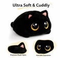 thumbnail image 2 of Black Cat Stuffed Animal with Ultra-Soft Plush and Round Yellow Eyes, Chubby Design, for Relaxation, Plush Toy, 2 of 4