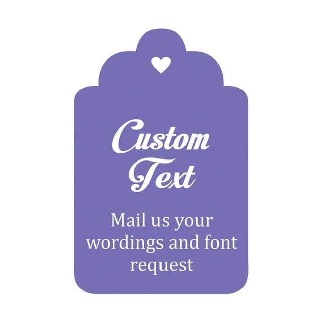 100 PCS Custom Made Hang Tags Personalized Wedding Favor Thank You Gift Tags