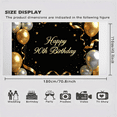 thumbnail image 6 of LUUFILx Elegant 90th Birthday Banner Party Decoration Backdrop Happy Birthday Background Golden Anniversary Celebration Photography Props Decors Supplies, 6 of 8