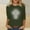 Army Green, variant on Plus Size Easter Shirt for Women 3/4 Sleeve Round Neck Tees Casual Loose Tunic Tops Funny Cross Graphic Pullover