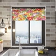 thumbnail image 2 of Colorful Flower Curtain Valance for Kitchen Windows/Bathroom/Living Room/Bedroom Blackout, Rod Pocket Valance Small Window Treatment, 54" W x 18" L Home Decor, 2 of 6