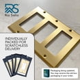 thumbnail image 2 of Rio Salto BRASS Signature Collection Metal Gold Triple Rocker Light Switch Wall Plate or Outlet Cover Decorator Receptacle Wallplate  Covers 3 Gang Brushed Brass Standard Size, 2 of 9