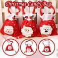 thumbnail image 1 of Bolsa de regalo navideña Mochila colgante de Santa Claus - Bolsa decorativa de tela de 10,8x6,4 pulgadas para caramelos, regalos y decoraciones de árbol, 1 of 2