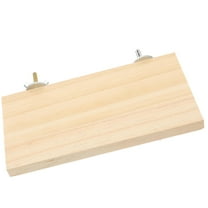 Solid Hardwood Parrot Perch Platform, Corner Flat Stand Cage Perches for Small Birds and Parrots