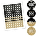 thumbnail image 2 of Big Dot of Happiness Adult 100th Birthday - Gold - Round Candy Sticker Party Favors - Labels Fits Chocolate Candy (1 sheet of 108), 2 of 5
