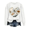 thumbnail image 2 of Halloween Sweatshirts for Women 2025 Long Sleeve Crewneck Cute Graphic Sweatshirt Halloween Outfits Pullover Tops, 2 of 4